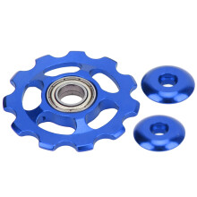 Rear Derailleur Pulley for Mountain Bike, Ceramic Bearing Wheel Aluminium Alloy Roller with Smooth Ball Bearings, Durable Jockey Wheel Lightweight Des