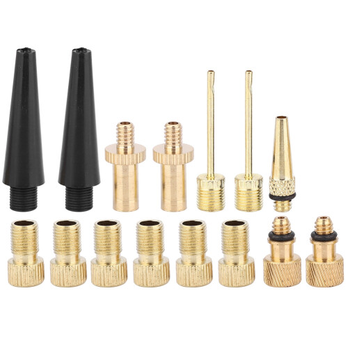 15pcs Bicycle Pump Copper Valves Adapters Kit for Air Valve Conversion 1