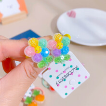 Mini elásticos de cabelo com laços delicados de resina, ideais para prender rabos de cavalo em cabelos finos. Material de qualidade que garante