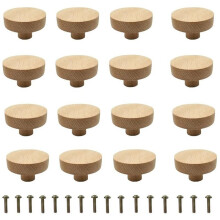 Theaceae-Materialknopf, vielseitig einsetzbar für Küchenschränke und Möbel, unbehandeltes Holz für Schubladengriffe, aufwendig gearbeitet,