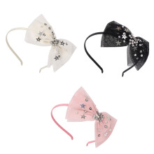 Haarbänder mit Spitzenschleier, exklusiv handgefertigt aus natürlichen Stoffen, für Hochzeiten, Halloween, Thanksgiving und Weihnachten, 3er-Set