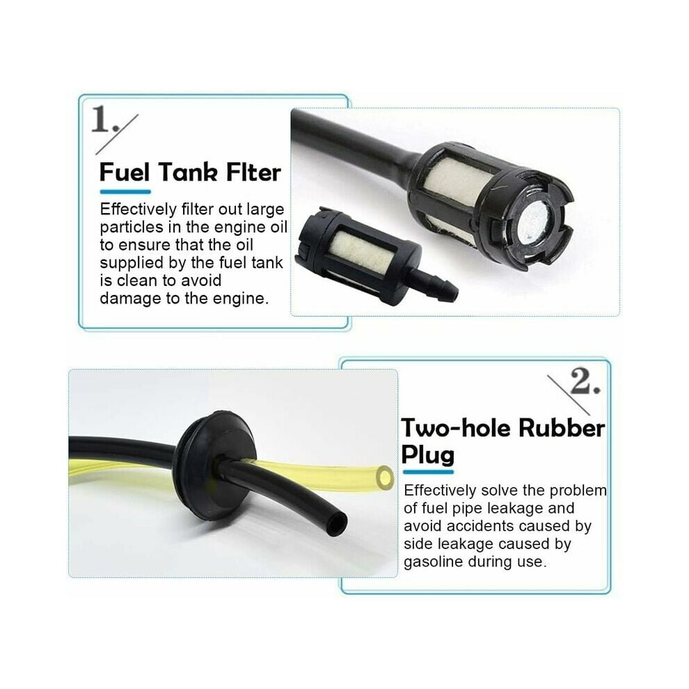 Flexible Latex Fuel Line Grommet, Durable Anti-Corrosion Rubber Tube For Engine Protection, Inner Diameter 3.5Mm Outer Diameter 5.5Mm, Ensures Clean 9169997184498