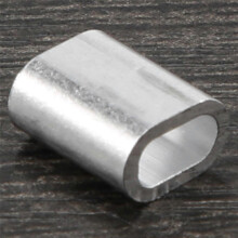 Bridas de aluminio de 2,5 mm, 1 orificio, paquete de 100