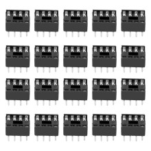 20 x 8-pin IC sockets, solder type, 2.54mm pitch, adapter