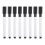 100 black whiteboard markers with rubber cap, fine tip, dry-erase 1