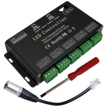12-channel DMX decoder RGB LED controller 60A PWM DMX512 dimmer driver compatible with RGB LED strips and LED modules