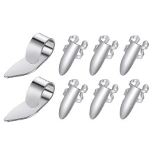 8pcs Guitar Thumb/Finger Picks Stainless Steel Guitar Picks with Plastic Box compatible with Electric Guitar