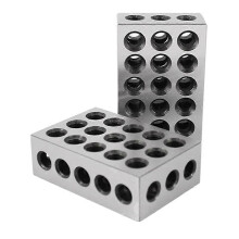 2pcs/pair 23-hole precision blocks 25-50-75mm hardened steel parallel block set suitable compatible with machine