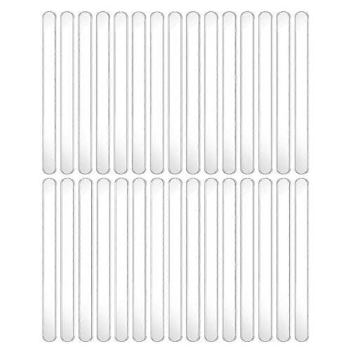 30 ice pop sticks, 11.5 cm acrylic cake sticks, reusable plastic ice pop sticks