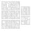 16 sheets of reusable stencil paper for wall painting, leaf pattern stencil. 1