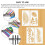 16 sheets of reusable stencil paper for wall painting, leaf pattern stencil. 5