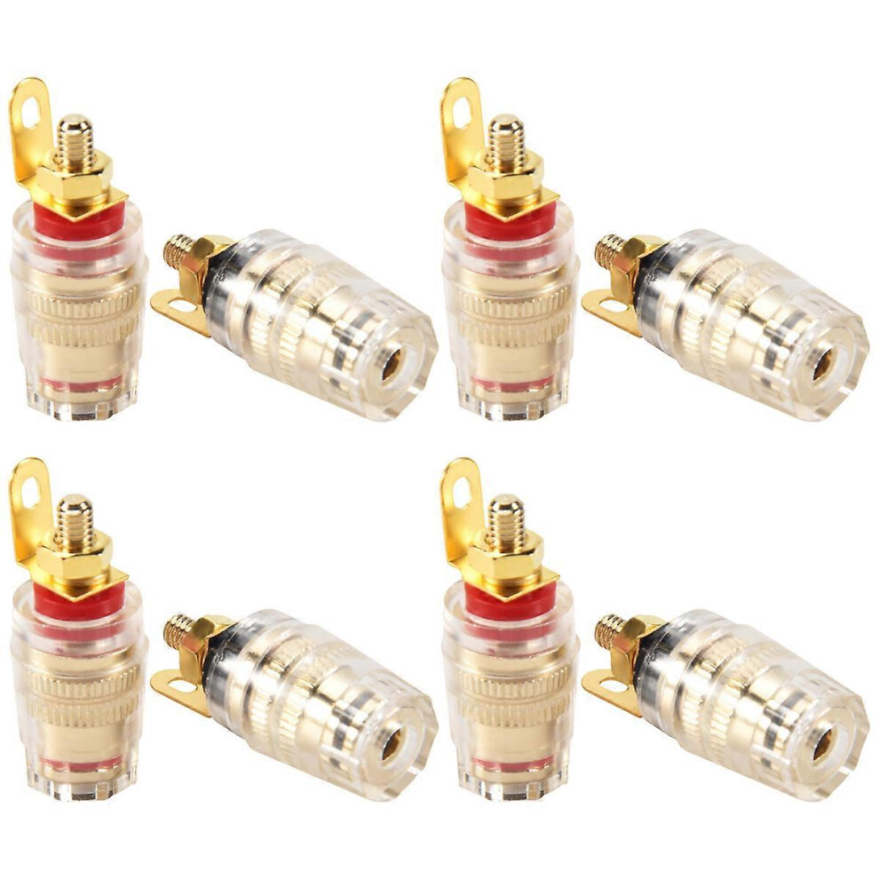 8 Pieces 4Mm Amplifier Speaker Connection Terminals Banana Plug Socket 8997554803800