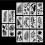 16 sheets of reusable stencil paper for wall painting, leaf pattern stencil. 3