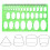 Plastic ruler templates: circle, oval, circle radius drawing templates for office and school 2