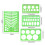 Plastic ruler templates: circle, oval, circle radius drawing templates for office and school 3