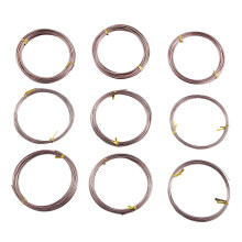9 rotoli di filo per bonsai in alluminio anodizzato per la formazione dei bonsai, disponibili in 3 diametri (1,0 mm, 1,5 mm e 2,0 mm). Totale