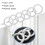 20x White plastic curtain rings, 25mm inner diameter 3