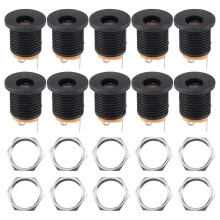 10 pieces 3-pin solder DC sockets, female, 2.1mm x 5.5mm