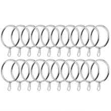 40 metal curtain rings compatible with curtains and rods, floating sliding eyelet rings with a 32 mm inner diameter