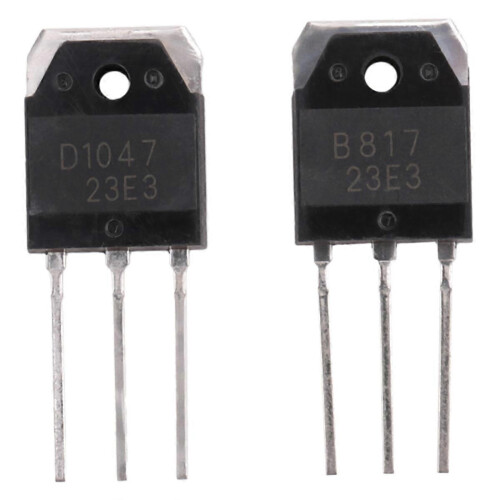 2 siliciumtransistoren - D 1047 + B 817, 200 V, 12 A 2