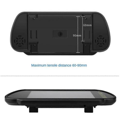 7-inch LCD car rearview mirror, parking display, 2 AV inputs, reversing assist, reverse gear function 2
