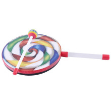 Set di 5 lecca-lecca a forma di D, 20 cm, con martello, colori arcobaleno, strumenti musicali ritmici per bambini.