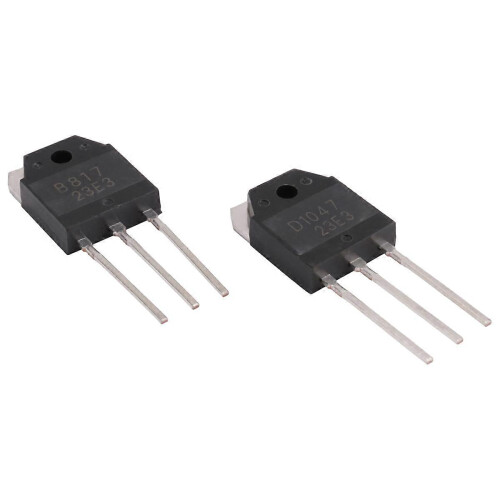 2 siliciumtransistoren - D 1047 + B 817, 200 V, 12 A 1