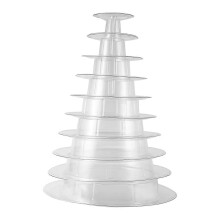 10 Tier Tower Macaron Display Stand Round Cake Stand PVC Tray Birthday Wedding Display Rack
