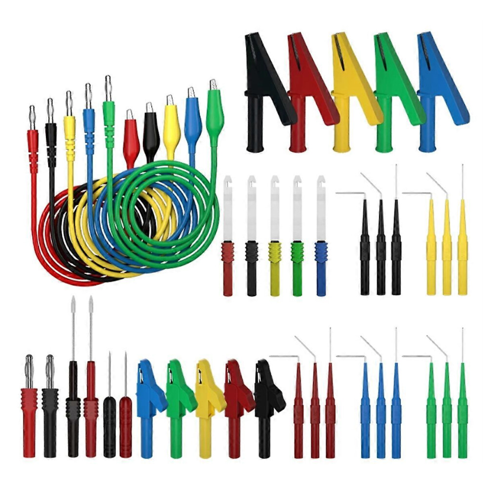 41-Piece Multimeter Test Lead Set, 4Mm Banana Plug To Alligator Clip Test Leads With Wire Piercing Probes 8018420636992