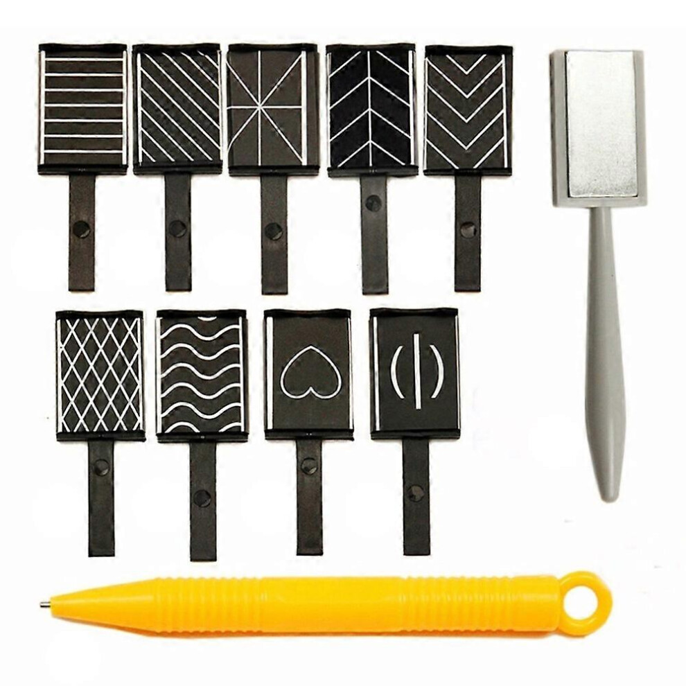 Photos - Manicure Cosmetics 11-piece nail design tool set, magnetic pen compatible with DIY magic 3D magnetic cat eyes polish, UV gel polish, cat eye