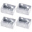 4 blind rail brackets, 2-inch flat mounting brackets for top rail (white) 3