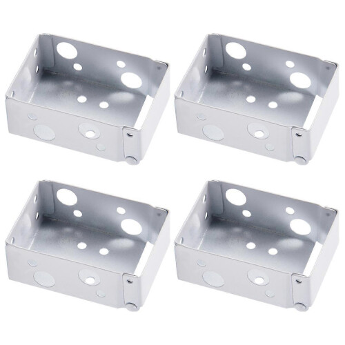 4 blind rail brackets, 2-inch flat mounting brackets for top rail (white) 2