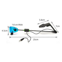 4-piece fishing rod set with LED lights and bite indicators, in a zipped case for carp fishing