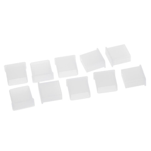 10 pieces clear plastic USB Type-A plug dustproof plug stopper protective caps