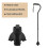 2X Walking Aid End Tripod Stick Tip Self-Standing Rubber Non-Slip Bottom End 4