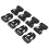 4 pieces of plastic side quick-release flaps compatible with 25mm webbing, black 3