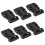 4 pieces of plastic side quick-release flaps compatible with 25mm webbing, black 2