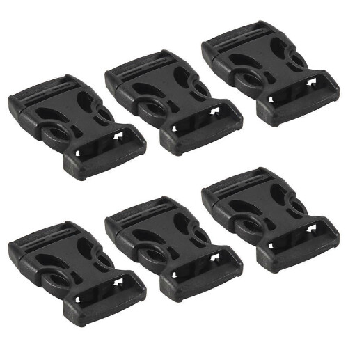 4 pieces of plastic side quick-release flaps compatible with 25mm webbing, black 1