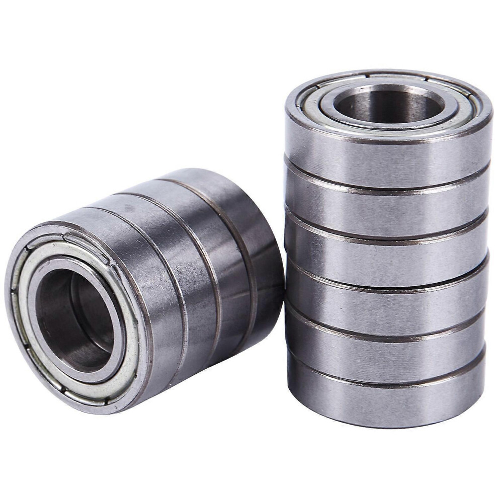10 Pieces 12Mm X 24Mm X 6Mm Closed Deep Groove Ball Bearings 6901Z Silver 8135041243641