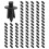 100 black plastic rivets for car doors, 5mm holes. 4