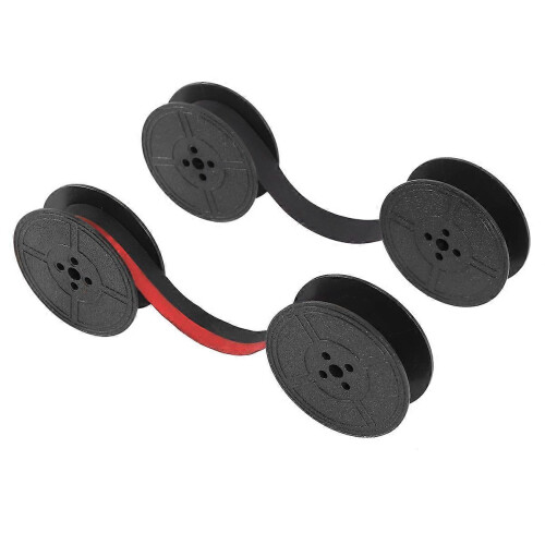 2-Pack Typewriter Ribbon Double Spool Typewriter Ribbon Ink Double Spools Ink Replacement Part compatible with Most Types 1