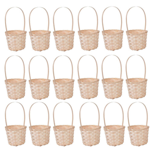 18 woven bamboo baskets, picnic baskets, practical flower covers, storage baskets, planters, wick