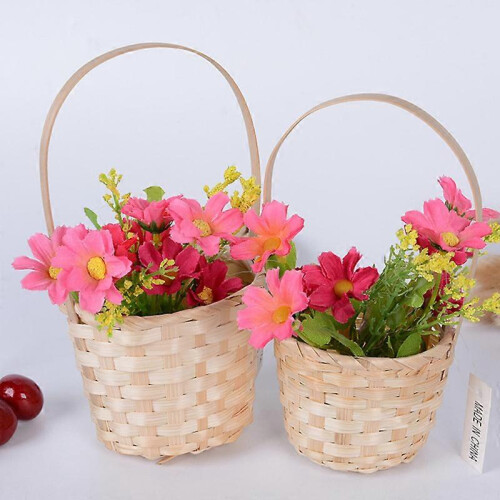 18 woven bamboo baskets, picnic baskets, practical flower covers, storage baskets, planters, wick 1
