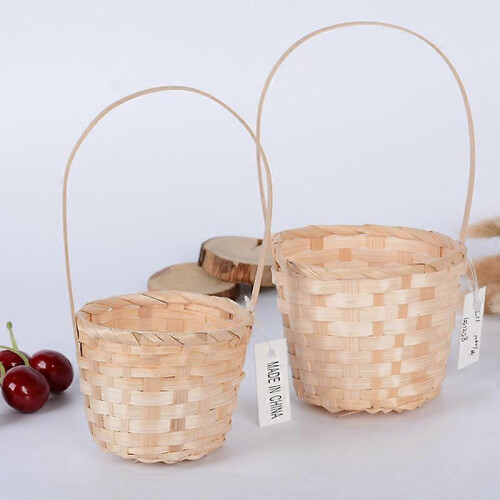 18 woven bamboo baskets, picnic baskets, practical flower covers, storage baskets, planters, wick 2