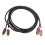 Vergulde RCA-audiokabel 2x RCA male 2