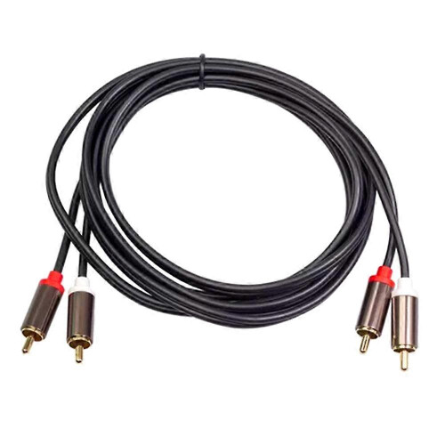 Vergulde RCA-audiokabel 2x RCA male 1