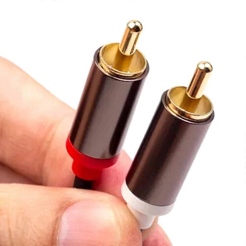 Vergulde RCA-audiokabel 2x RCA male 2