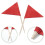100 pieces solid red toothpick flags, small mini simple red stick cupcake topper flags DIY decoration 4