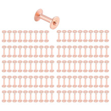 Pack of 100 copper rivets and washers for leather, copper rivet fasteners for collars, leather crafts
