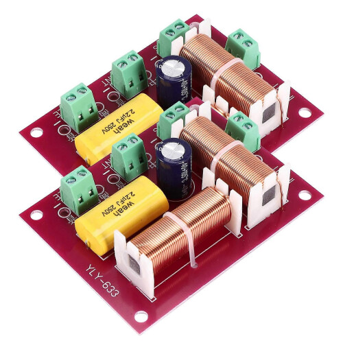 2 x 200W 3-weg luidspreker crossoverfilter: onafhankelijke tweeter, middentoner en woofer. 2